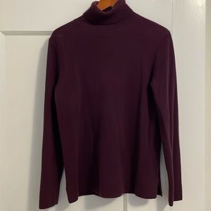 Neiman Marcus Cashmere Collection Purple Turtleneck sweater Sz M NWT